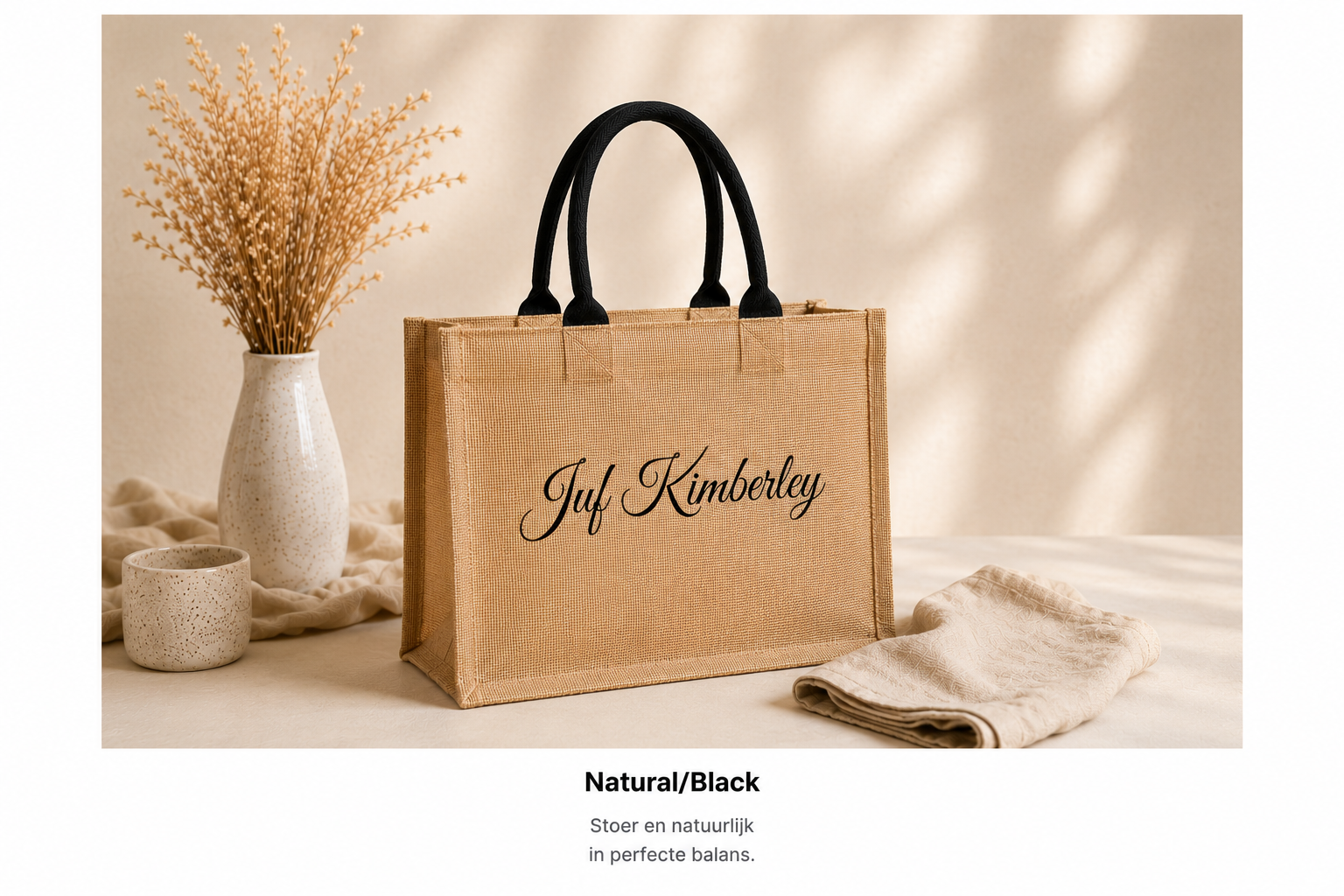 Gepersonaliseerde Jute Shopper