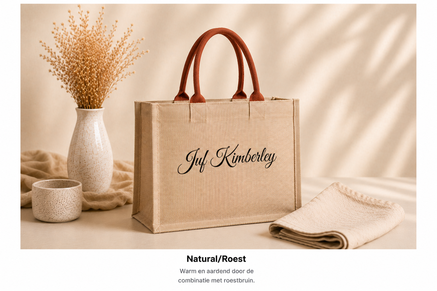 Gepersonaliseerde Jute Shopper